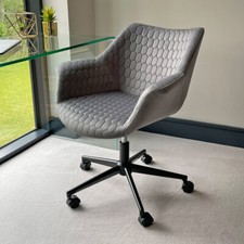Office chair milo grey velvet - office,