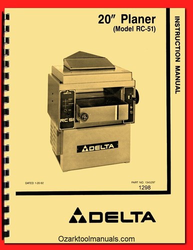 Delta planer model rc 51 - 20", rc-51