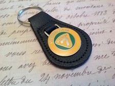 CATERHAM 7 SEVEN SILVER PLATED KEY RING ON LEATHER REAL ENGLISH LEATHER 3 OFF