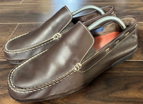 Rockport brown leather loafers - rockport,