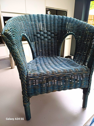 Childs rattan wicker armchair - rattan/wicker,