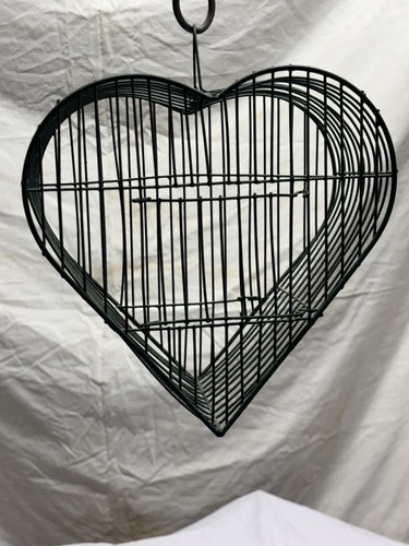 Vtg hanging heart - shaped, metal