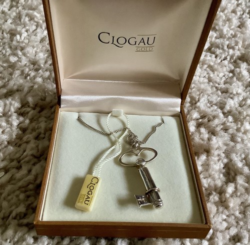 Clogau silver key - silver, necklace