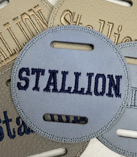 Blue leather stallion 8cm - 1,