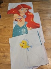 George Disney Princess Ariel Reversible Single Quilt Cover & Pillowcase Set GC