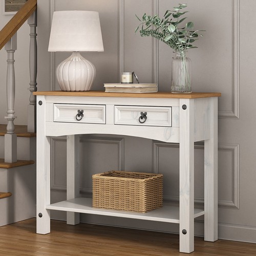 Corona white console table - console,