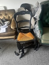 Solid Oak table with Chairs x 4 and x 2 