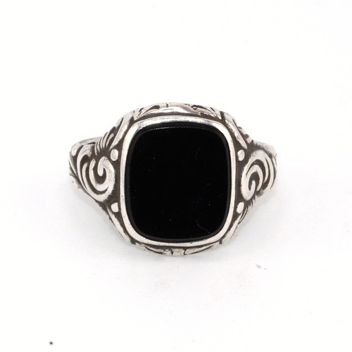 Men ring vintage 835 silver - men's,
