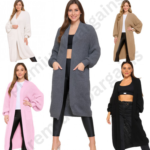 Womens long chunky knit - chunky,