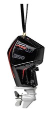 Mercury Pro XS Boat Motor Ornament w/ Ribbon, Black MER-60009