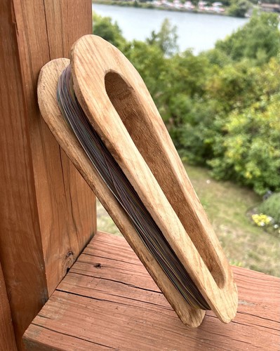 Vintage wooden fishing reel - wooden,