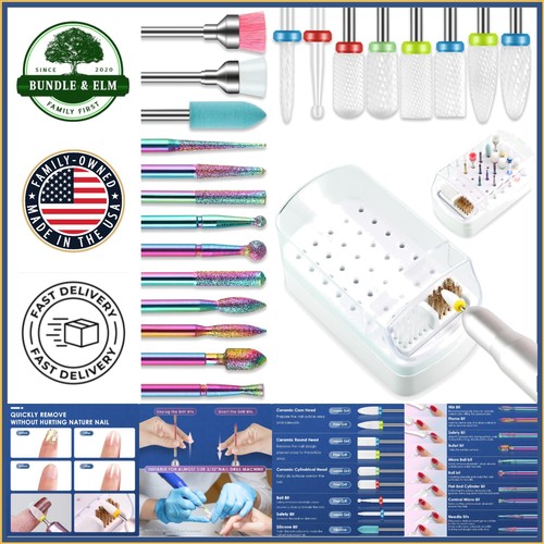 Nail drill accessory set - set, with