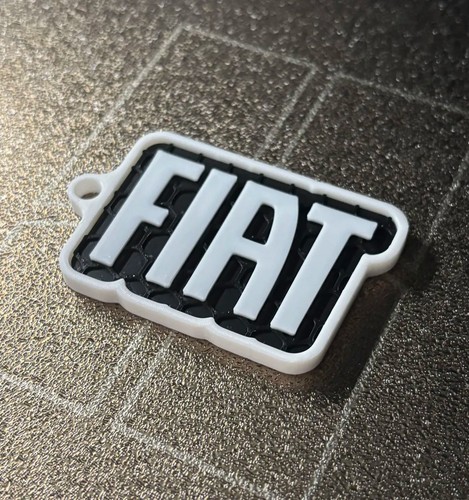 Fiat hexagon keychains 3d - fiat,
