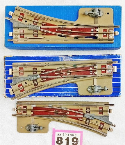 Hornby dublo rail - 3, points,