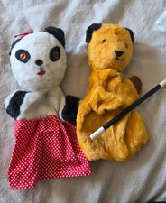 Sooty and Sue puppets. Vintage