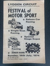 LYDDEN Festival of Motor Sport Programme 14/07/1974 +++ FREE UK POSTAGE