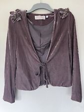 Gharani Strok Velvet Lined Jacket, Silk Blend Sz S