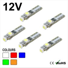 5 x 286 T5 LED DASHBOARD CLOCK UPGRADE BULBS T5 74 WEDGE CAPLESS 5MM LLB286