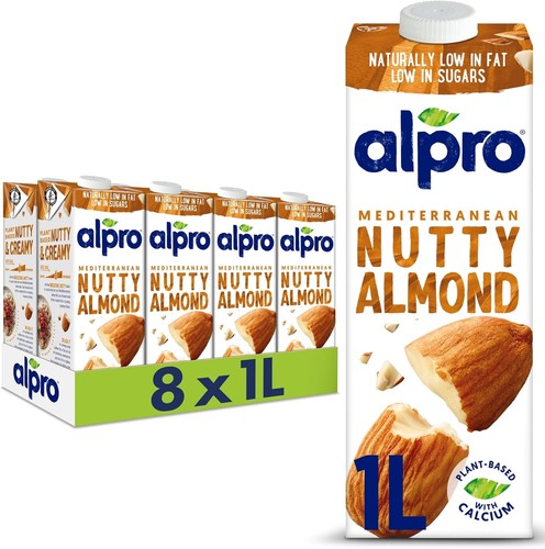 Alpro almond plant based long - almond,