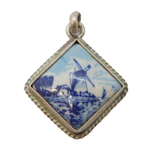 Sterling silver delft pottery - sterling,