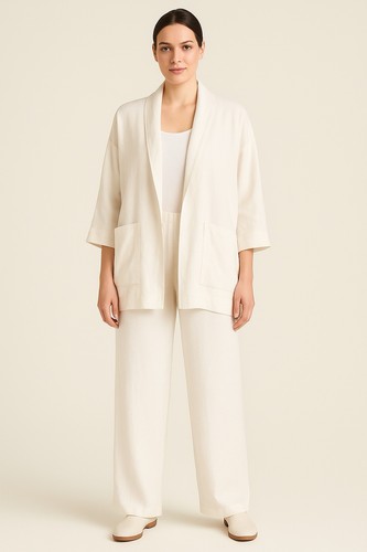 Eileen fisher white linen - eileen, suit