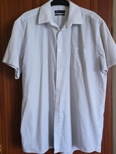 Cedarwood State short sleeved shirt - 17.5" - regular fit - white/navy stripes
