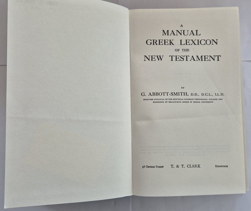Manual greek lexicon - greek,