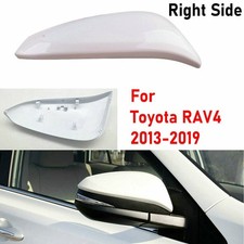 Car Right Side Rear View Wing Mirror Cover Cap White For Toyota For RAV4 2013-19