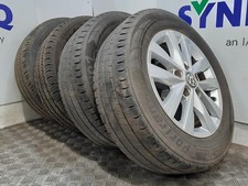 Set Of Genuine 16 Inch VOLKSWAGEN TRANSPORTER Alloy Wheels & Tyres 7E0601025N
