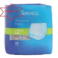 4x pack 10 Sureness Absorbent