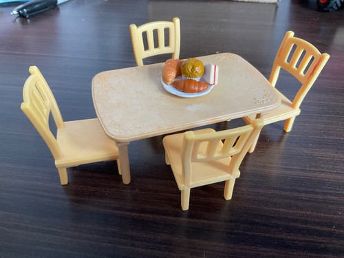 Sylvanian table four chairs - sylvanian,