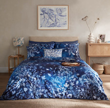 Clarissa Hulse Double Duvet Set Blue Cyanotype - NEW