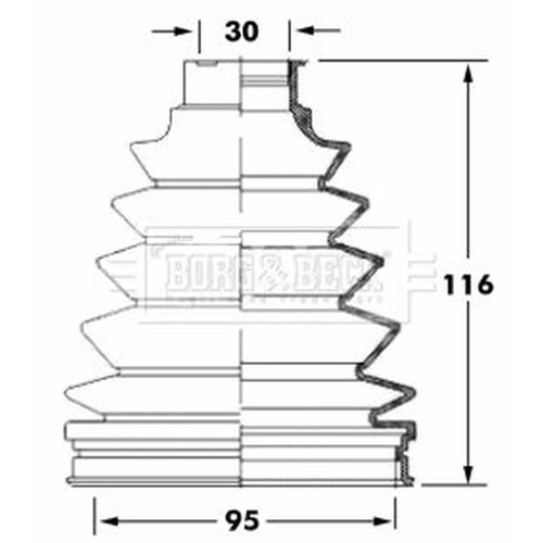 Borg beck drive shaft bellow - borg,