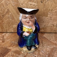 Vintage Burlington Toby Character Jug Mug Creamer - Snuffy Finger Up Nose 9.5cm