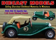 BRITISH RACING GREEN 1945 MG TC VINTAGE SPORTS CAR UK MADE LESNEY YESTERYEAR Y-8