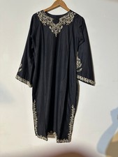 Linen 2pc Suit Handmade Embroidered Neck Small Size Available Shalwar Kameez