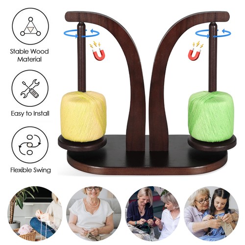 Wooden wool holder widened - wool,
