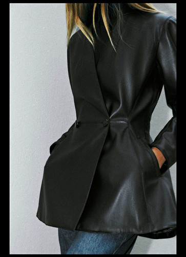 Zara women black faux - black,