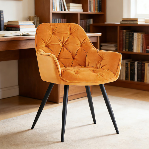 Velvet dining chair padded - chair,