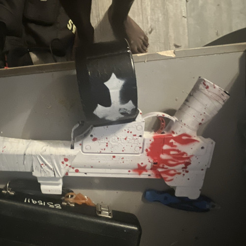 White splatrball gun drum - white,