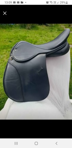 Gfs black leather - leather, saddle