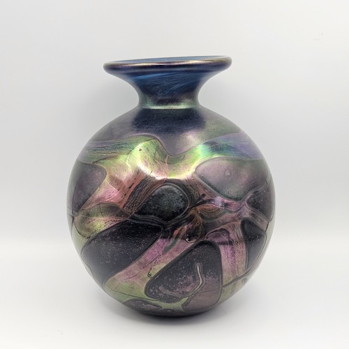 Art glass iridescent - glass, dark