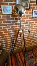 1950s STRAND ELECTRIC Patt 123 THEATRE STAGE FILM FLOOR LIGHT LAMP WITH  TRIPOD