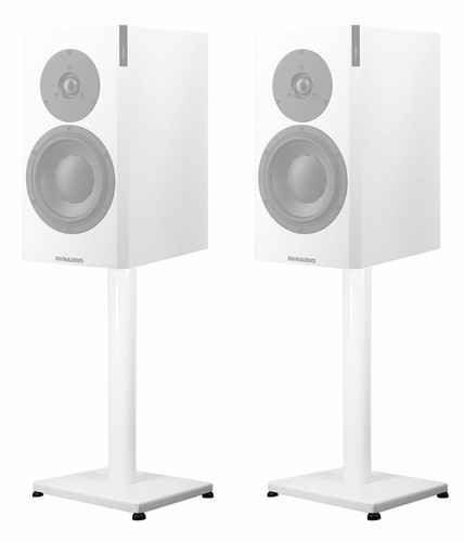 Pair steel white stands - pair,