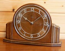VINTAGE 29cm Metamec Mantel Clock - Retro Wooden Desk Clock Mid Century Antique