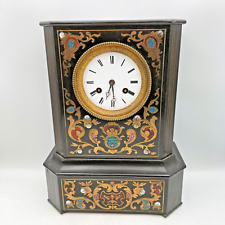 Antique Charles X French Boulle Mantel Clock Circa 1830 – Ormolu & Inlaid Shell