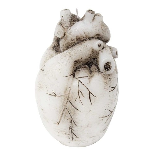 White heart bleeding candle - bleeding,