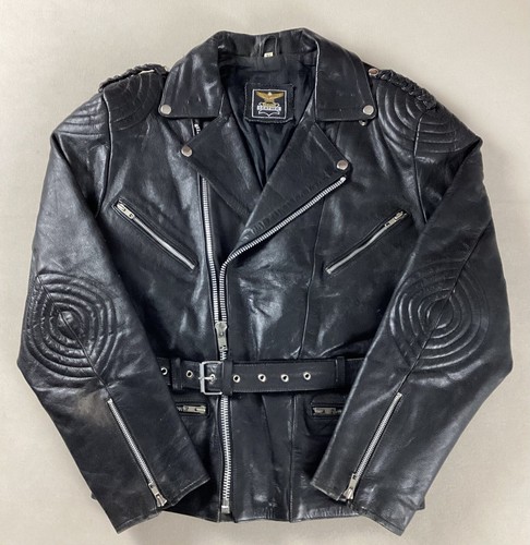Vintage leather biker - leather,