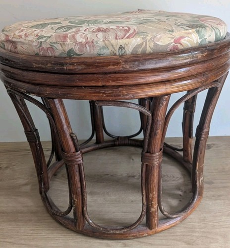 Wicker rattan stool footstool - rattan,