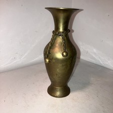 Vintage brass rope - vintage, vase